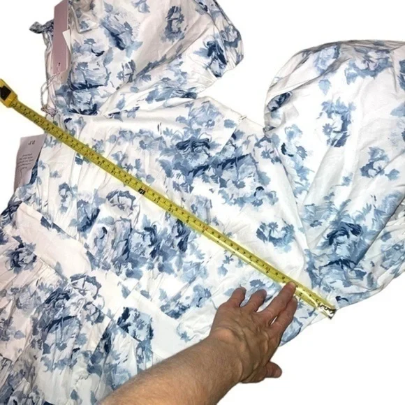 Rachel parcel blue Ashley blue floral dress nwt